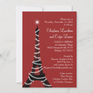 Bonnie's Eiffel Tower Invitation red
