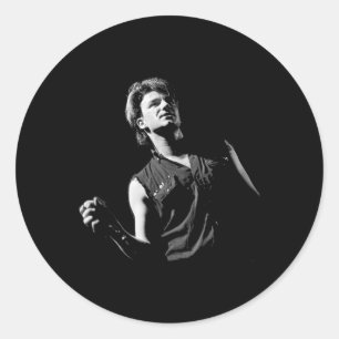 Bono Of U2 War Tour Uk 1983 By Stephen Wright Classic Round Sticker