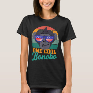 Bonobo chimpanzee USA flag  World Bonobo Day men w T-Shirt