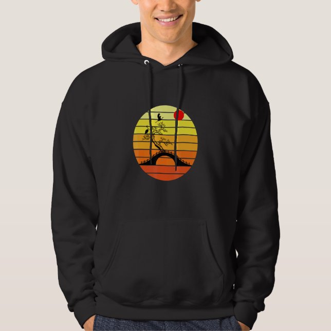 Bonsai and sunset hoodie (Front)