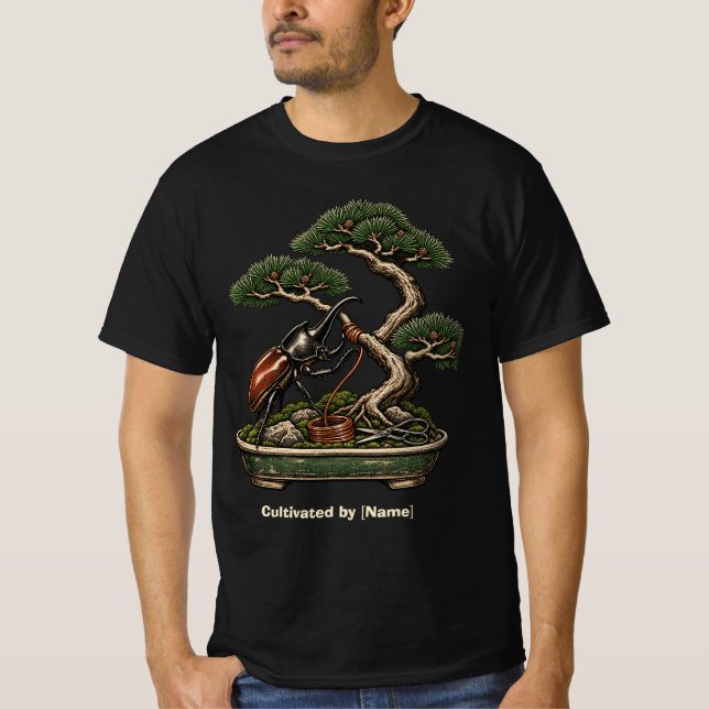 Bonsai Beetle Copper Wire Workshop T-Shirt (Front)