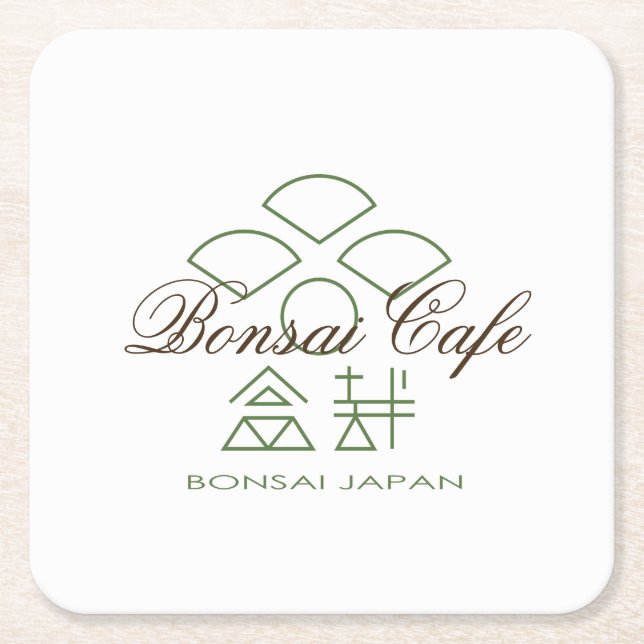 BONSAI by DBY Square Paper Coaster (Front)