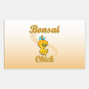 Bonsai Chick Rectangular Sticker