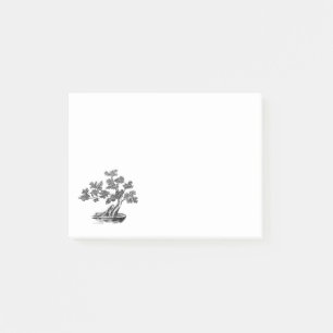 Bonsai - Chinese Style - black and white Post-it Notes