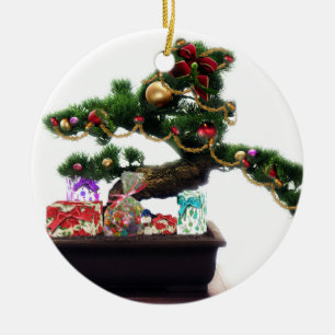 Bonsai Christmas Tree Ceramic Tree Decoration