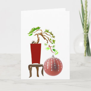 Bonsai Christmas Tree Holiday Card