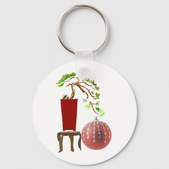 Bonsai Christmas Tree Key Ring (Front)