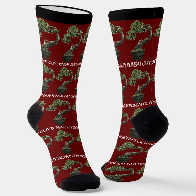 Bonsai guy funny quote for bonsai lovers socks (Angled)