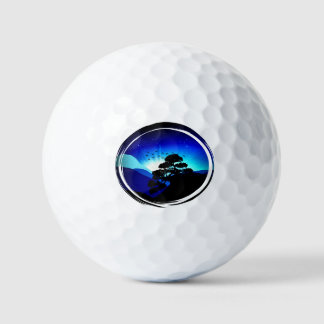 Bonsai In Blue Golf Balls