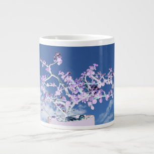 Bonsai inverted purple white against sky portulaca large coffee mug
