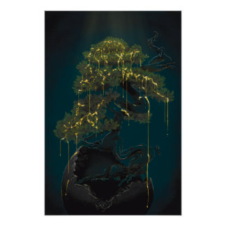 Bonsai of Gold Poster
