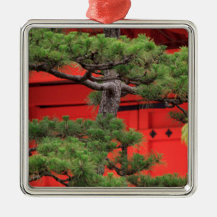 Bonsai Pine Tree Metal Ornament