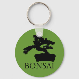 Bonsai Silhouette Key Ring