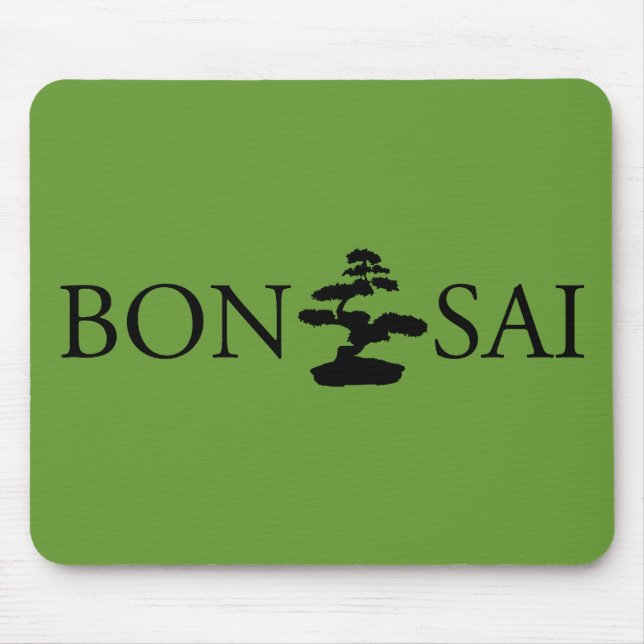 Bonsai Silhouette Mouse Pad (Front)