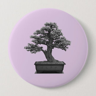 bonsai tree 10 cm round badge