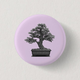 bonsai tree 3 cm round badge