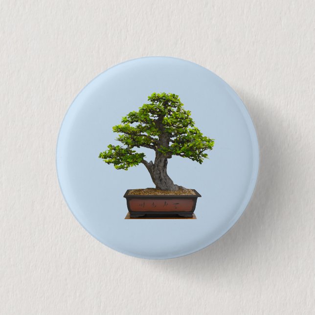 bonsai tree 3 cm round badge (Front)