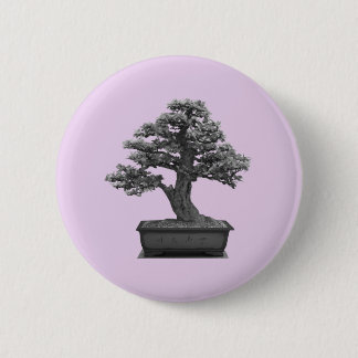 bonsai tree 6 cm round badge