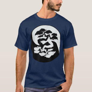 Bonsai Tree black and white Japanese Zen Ying and T-Shirt