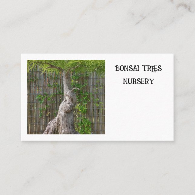Bonsai Tree Business Card (Front)