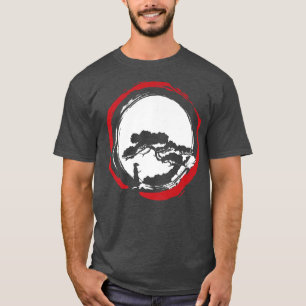 Bonsai Tree Circle Japanese Art Meditation Samurai T-Shirt
