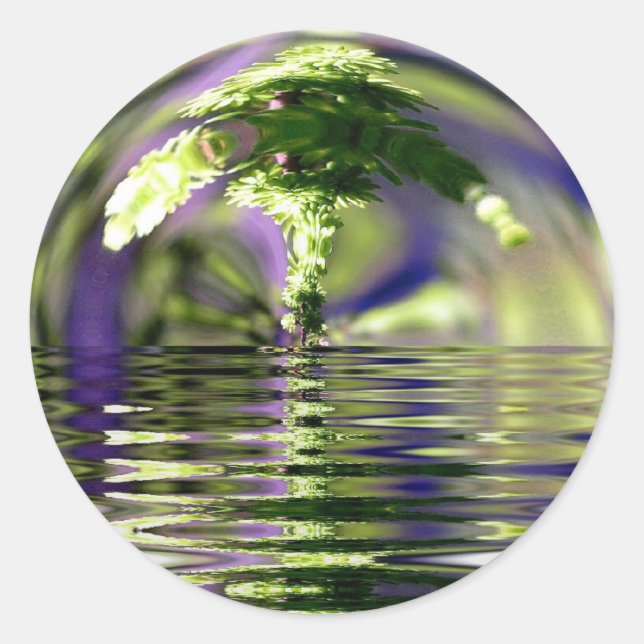 Bonsai Tree Classic Round Sticker (Front)