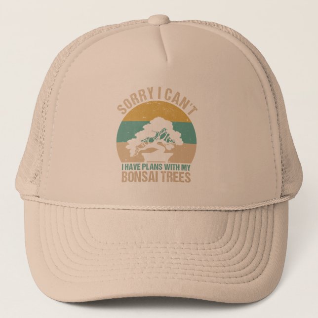 Bonsai Tree - Cool Indoor Plants Lover Gardening Trucker Hat (Front)