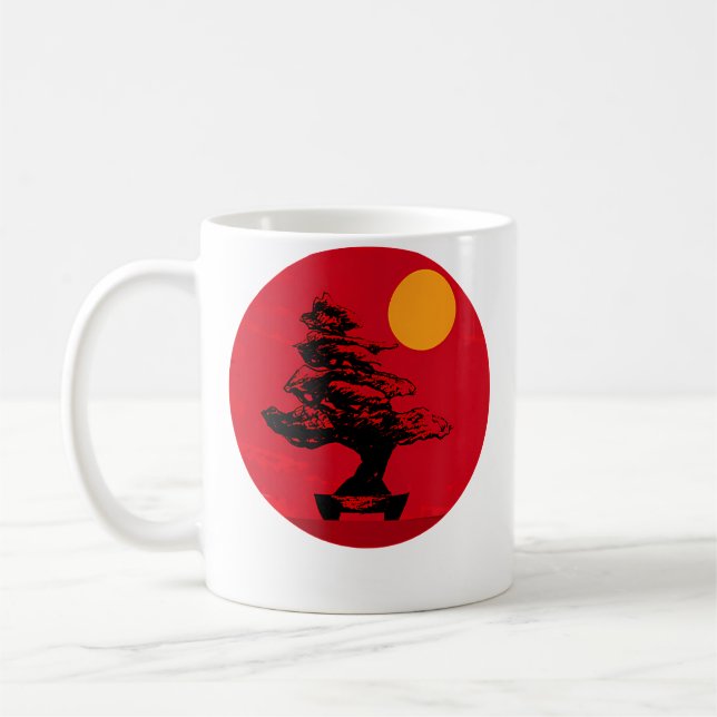 Bonsai Tree Dwarf Tree Gardening Coffee Mug (Left)
