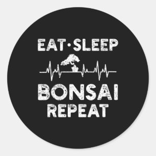 bonsai tree gift classic round sticker