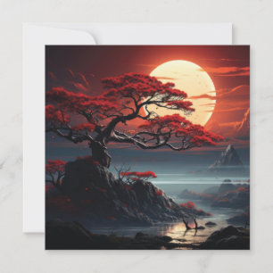 Bonsai Tree  Holiday Card