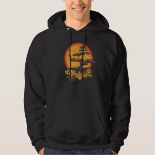 Bonsai Tree In Japanese Zen Buddhist Enso Circle B Hoodie
