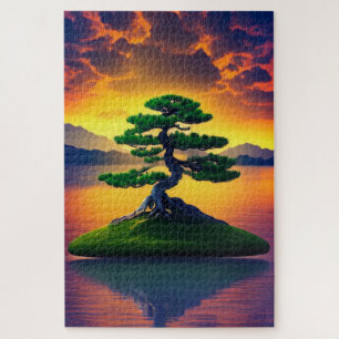 Bonsai Tree in the Sunset Jigsaw Puzzle