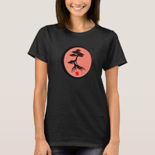 Bonsai Tree Japanese Calligraphy Zen Nature Mini G T-Shirt