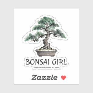 Bonsai Tree Japanese Sumi-E Ink Art Personalised