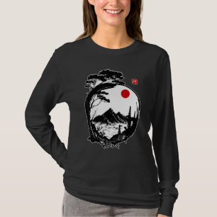 Bonsai Tree Japanese Zen Buddhism Zen Circle Japan T-Shirt