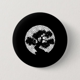 Bonsai Tree Mandala Zen Buddhist Yoga 6 Cm Round Badge