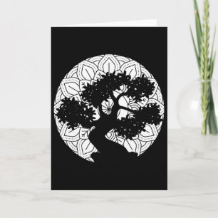 Bonsai Tree Mandala Zen Buddhist Yoga Card