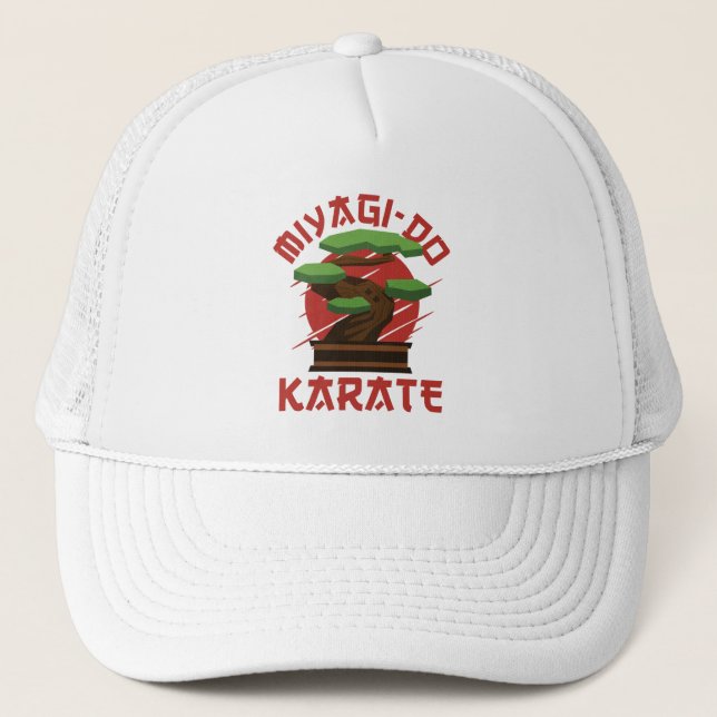 Bonsai Tree Miyagi-Do Karate Zen Gift Trucker Hat (Front)