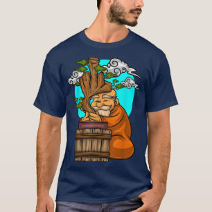 Bonsai Tree Monk Middle Finger Create Bonsai T-Shirt