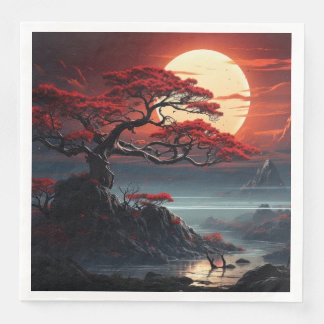 Bonsai Tree  Napkin (Front)