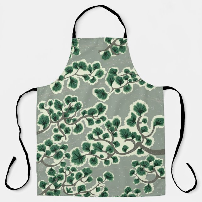 Bonsai Tree Pattern Apron (Front)