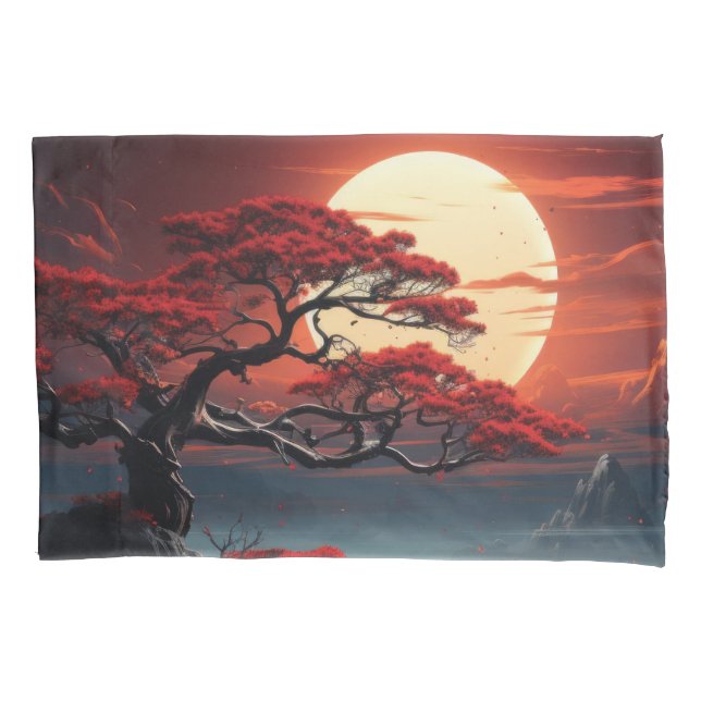 Bonsai Tree  Pillowcase (Front-Left)