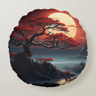 Bonsai Tree Round Cushion