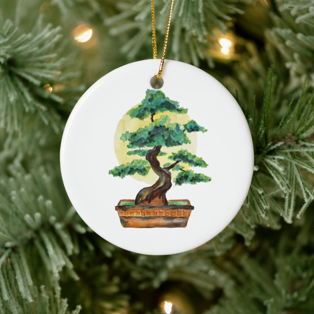 Bonsai Tree Sunshine Ceramic Ornament (Tree)