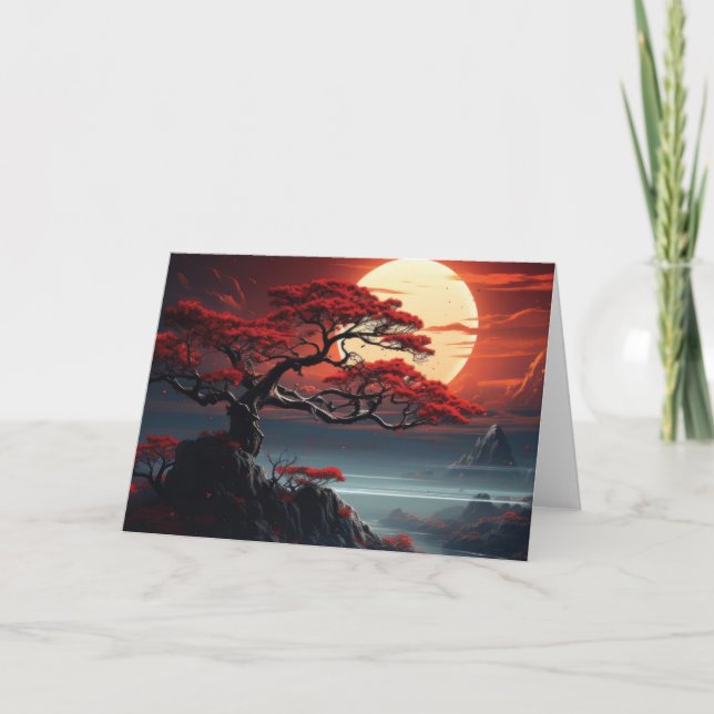 Bonsai Tree  Thank You Card (Front)
