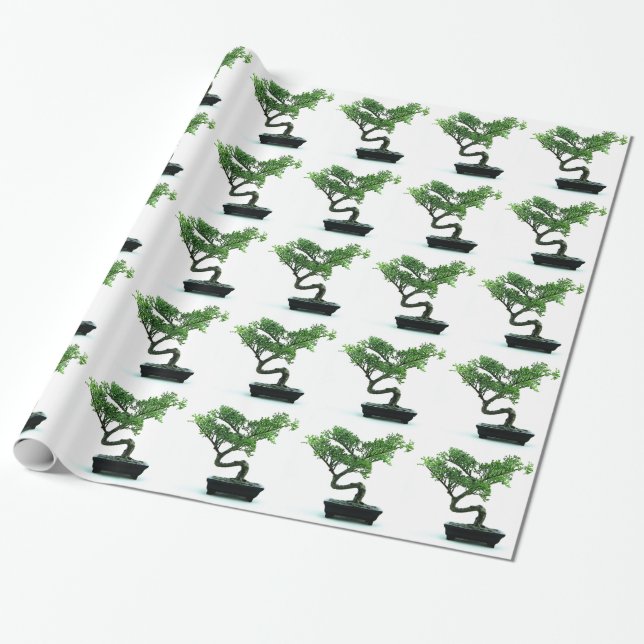 Bonsai Tree Wrapping Paper (Unrolled)