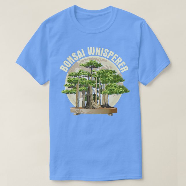 Bonsai Whisperer  Retro Gardener Nature Bonsai Tre T-Shirt (Design Front)