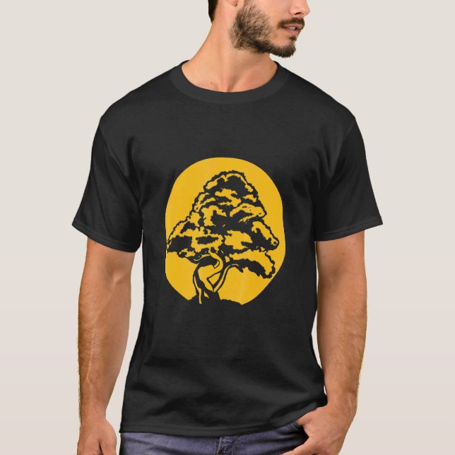 Bonsai With Sunset T-Shirt (Front)