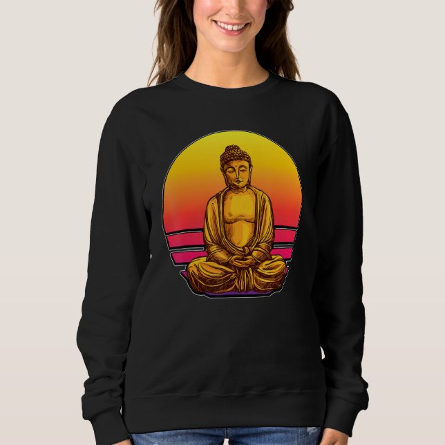Bonsai.Zen Budda I.Let Go Meditation Yin Yang Sweatshirt (Front)