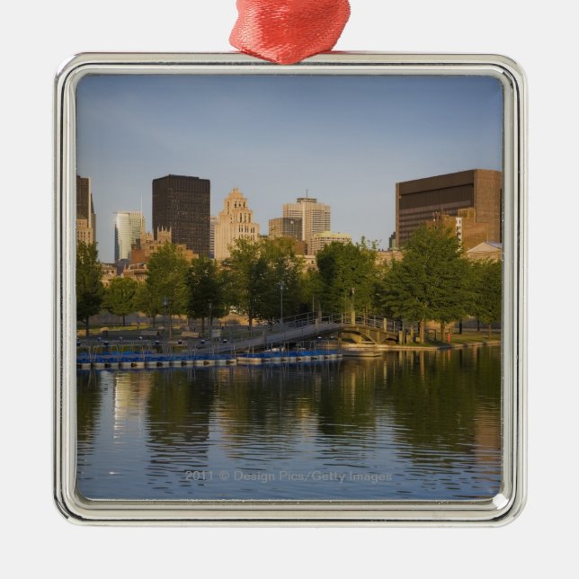 Bonsecours Basin In The Old Port Of Old Montreal Metal Ornament (Front)